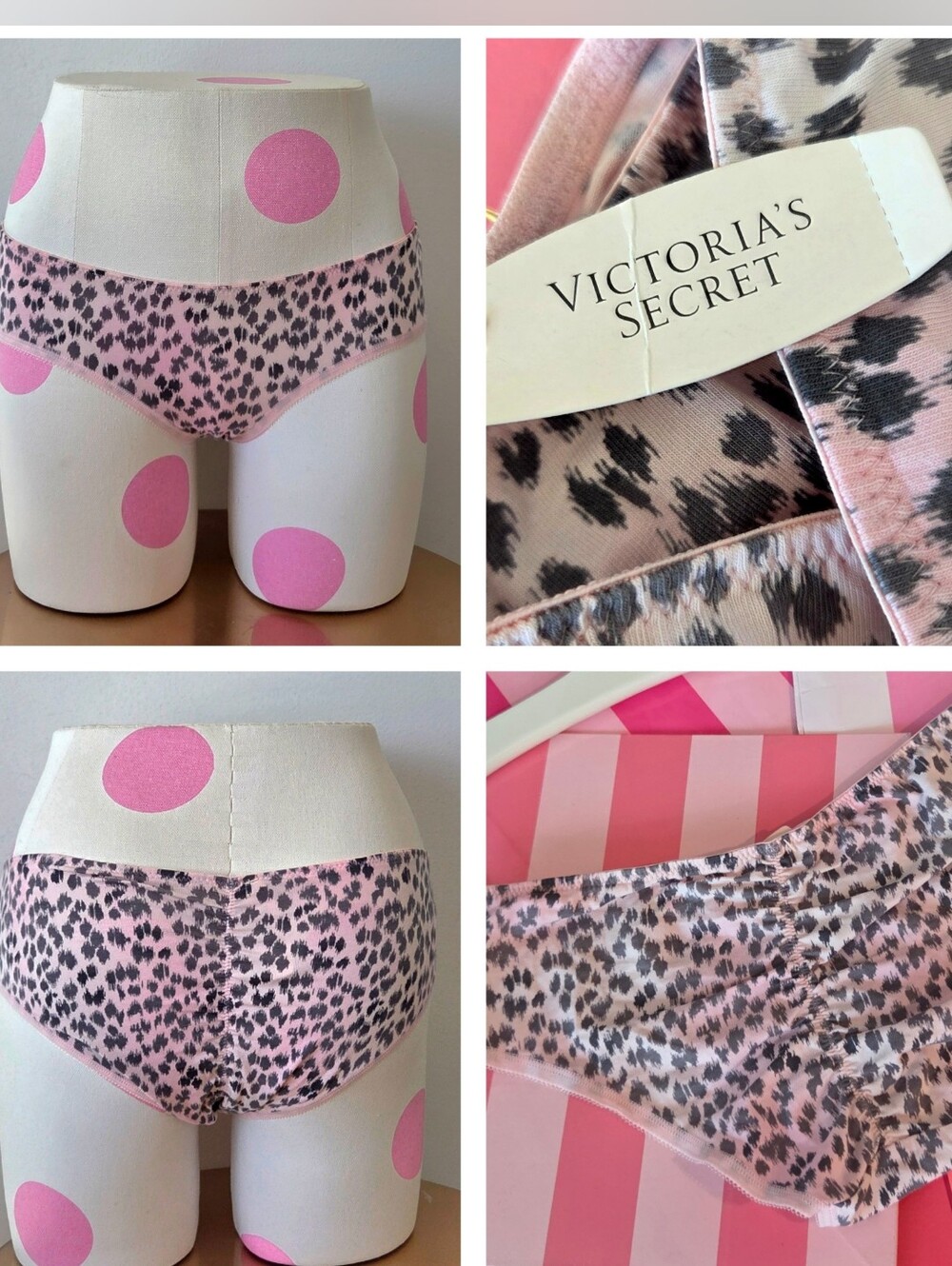 Victoria's Secret Leopard Print VTG Low Rise Hiphugger Panty NWT Scrunch Butt